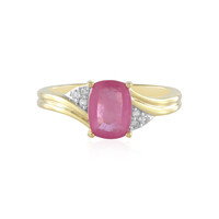 Bague en argent et Saphir rose de Madagascar
