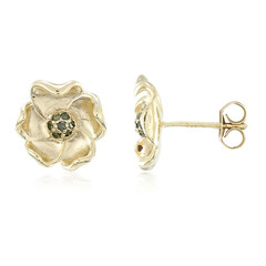 Boucles d'oreilles en or et Diamant vert émeraude
