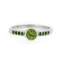 Bague en argent et Péridot