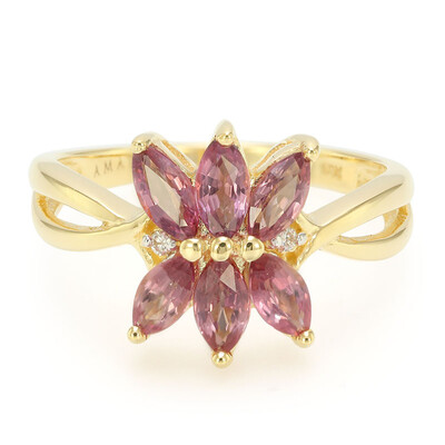Bague en or et Saphir Padparadscha non chauffé (AMAYANI)