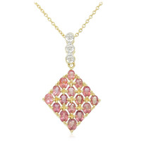 Collier en or et Saphir Padparadscha non chauffé (AMAYANI)