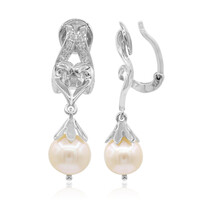 Clip d'oreille en argent et Perle de culture d'eau douce (TPC)