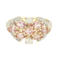 Bague en or et Saphir Padparadscha non chauffé