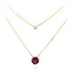Collier en or et Grenat magenta (de Melo)