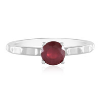 Bague en argent et Rubis de Madagascar