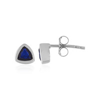 Boucles d'oreilles en argent et Spinelle bleu roi