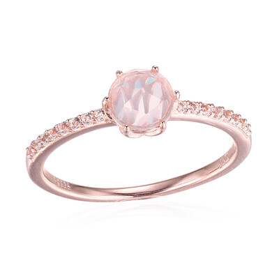 Bague en argent et Quartz rose