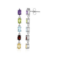 Boucles d'oreilles en argent et Améthyste de Zambie