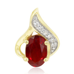 Pendentif en or et Tibétanite rouge