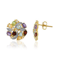 Boucles d'oreilles en argent et Grenat du Mozambique