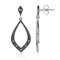 Boucles d'oreilles en argent et Marcassite