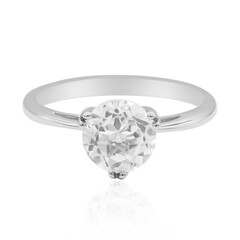 Bague en argent et Topaze blanche