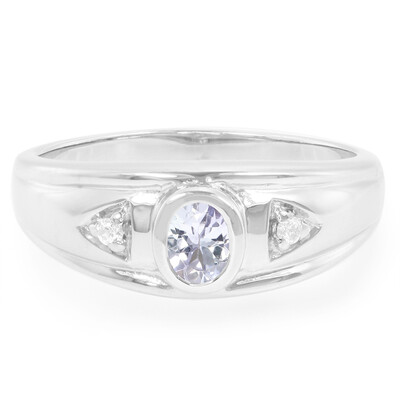 Bague pour homme en argent et Tanzanite Fancy
