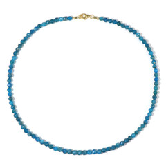 Collier en argent et Apatite bleu néon