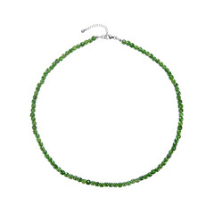 Collier en argent et Diopside de Russie