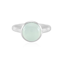 Bague en argent et Calcédoine d'eau