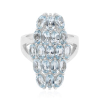 Bague en argent et Topaze bleu ciel