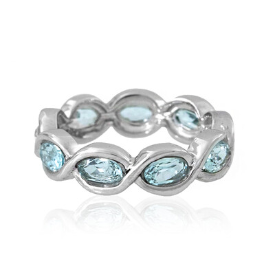 Bague en argent et Topaze bleu ciel
