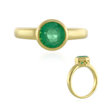 Bague en argent et Emeraude de Colombie