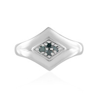 Bague en argent et Diamant bleu I2