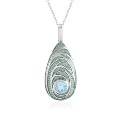 Collier en argent et Topaze bleu ciel (Adela Silber)