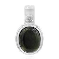 Pendentif en argent et Jadéite Noire