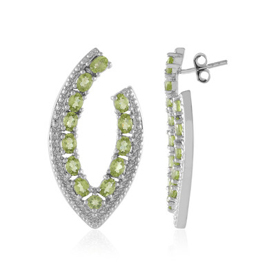 Boucles d'oreilles en argent et Péridot