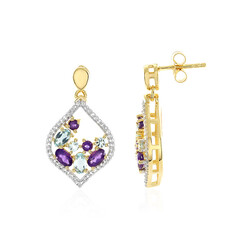 Boucles d'oreilles en argent et Améthyste de Zambie