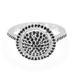Bague en argent et Spinelle noir
