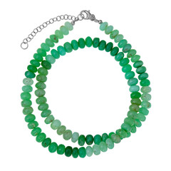 Collier en argent et Chrysoprase