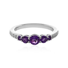 Bague en argent et Améthyste de Zambie