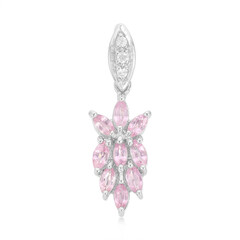 Pendentif en argent et Saphir rose de Ceylan