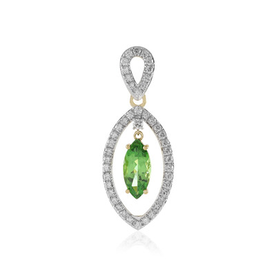 Pendentif en or et Grenat vert menthe de Merelani (SUHANA)