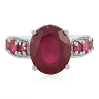 Bague en argent et Rubis de Madagascar