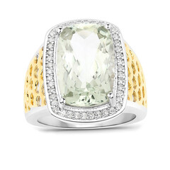 Bague en argent et Améthyste verte