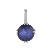 Pendentif en or et Saphir bleu de Madagascar