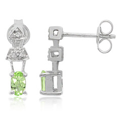 Boucles d'oreilles en argent et Grenat de Merelani
