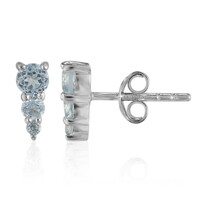 Boucles d'oreilles en argent et Topaze bleu ciel