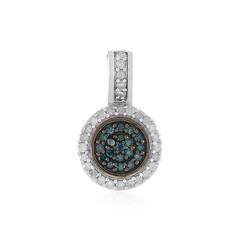 Pendentif en or et Diamant bleu I4