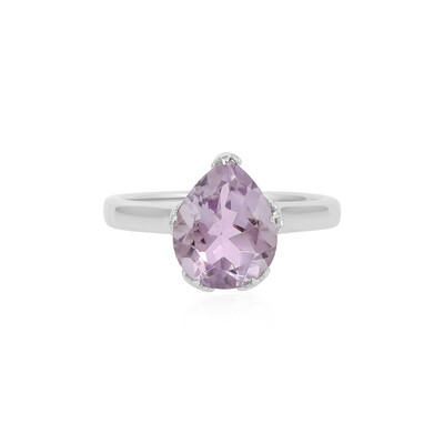 Bague en argent et Améthyste Rose de France