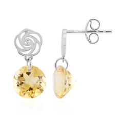 Boucles d'oreilles en argent et Citrine