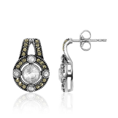 Boucles d'oreilles en argent et Topaze blanche