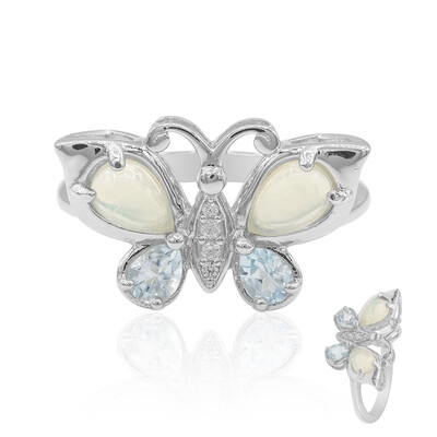 Bague en argent et Opale Welo