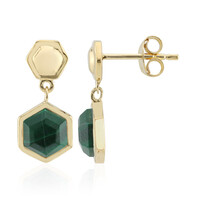 Boucles d'oreilles en argent et Malachite