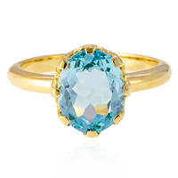 Bague en argent et Topaze bleu ciel