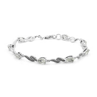 Bracelet en argent et Améthyste verte