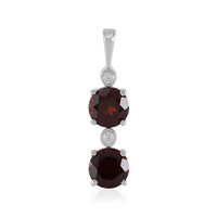 Pendentif en argent et Grenat du Mozambique