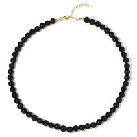 Collier en argent et Tourmaline noire