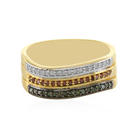 Bague en argent et Diamant rouge I4