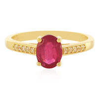 Bague en argent et Rubis de Madagascar